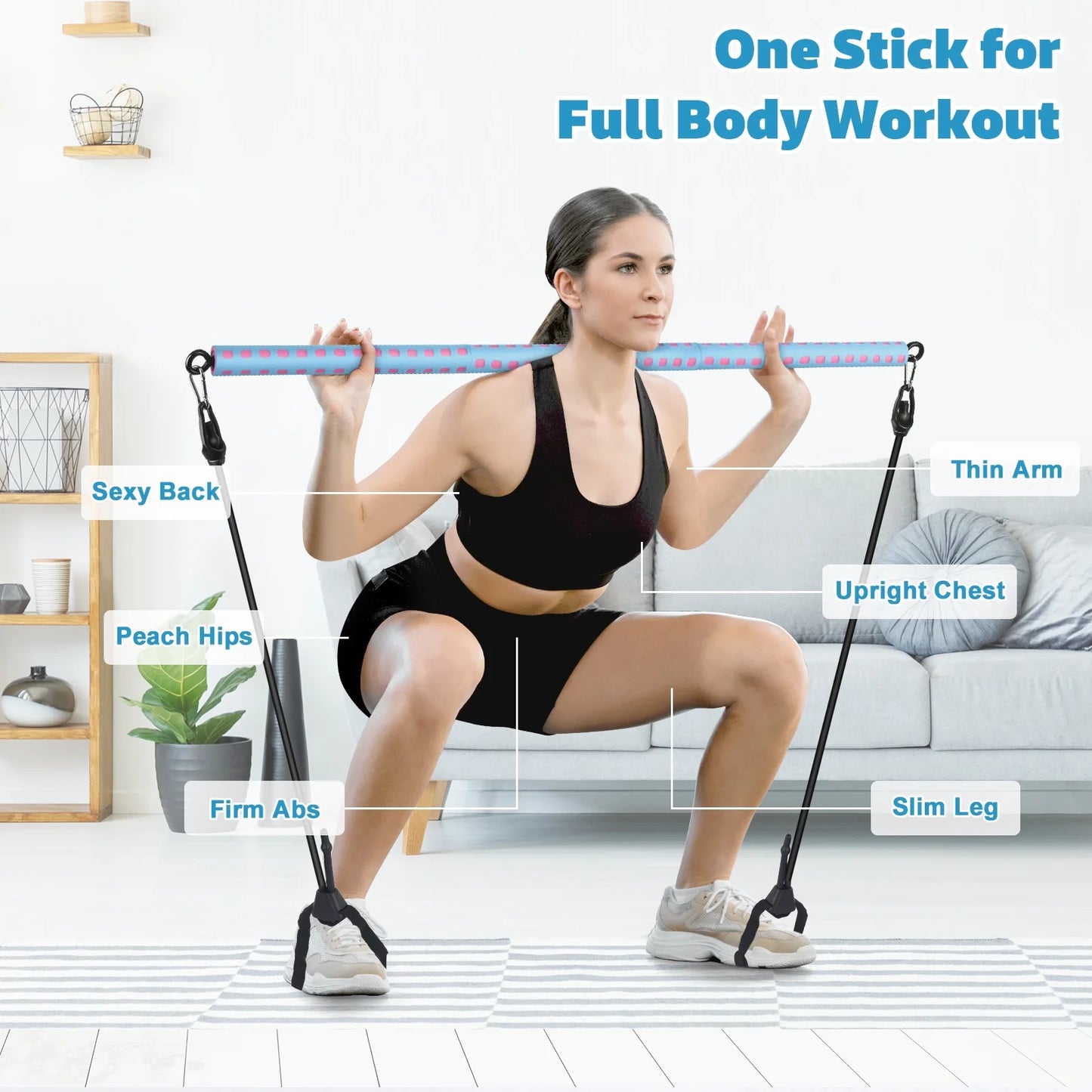 FlexCore™ Portable Pilates Bar – Full-Body Workout Anywhere