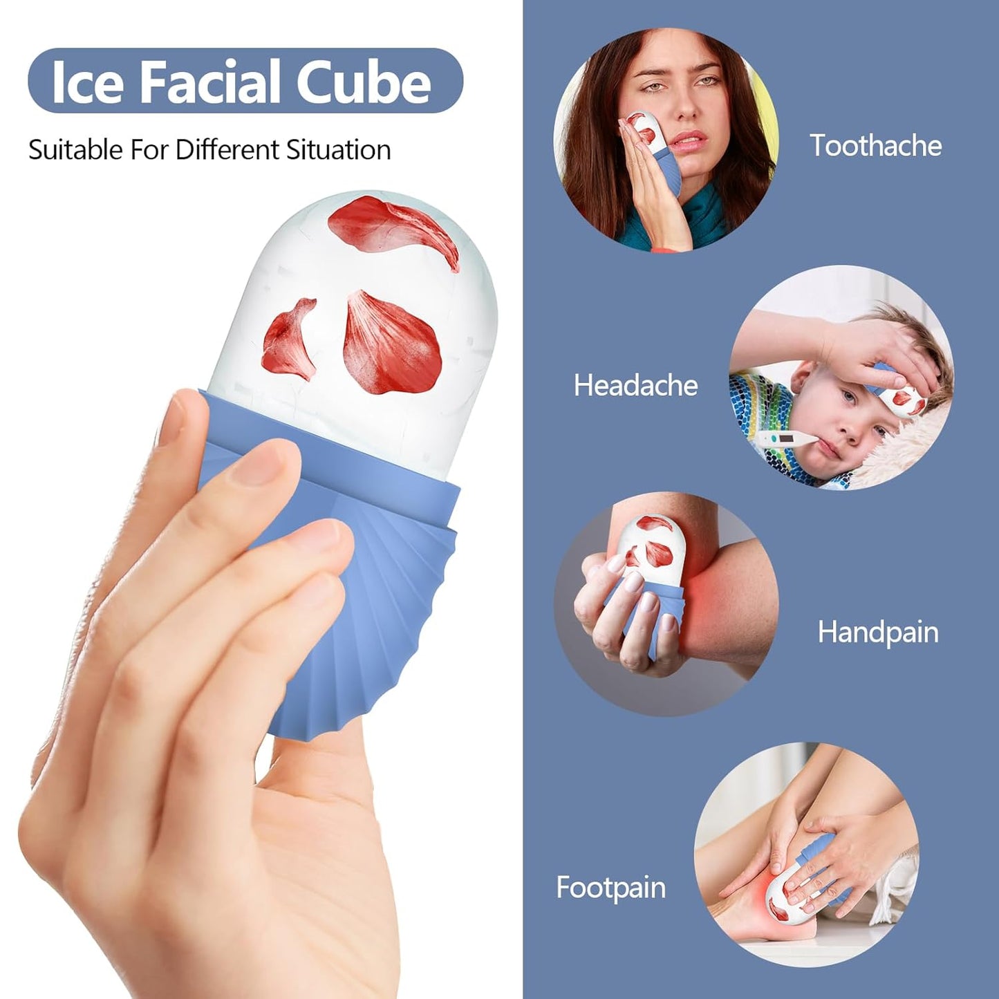 Cold Therapy Face Roller – Puff, Soothe & Glow