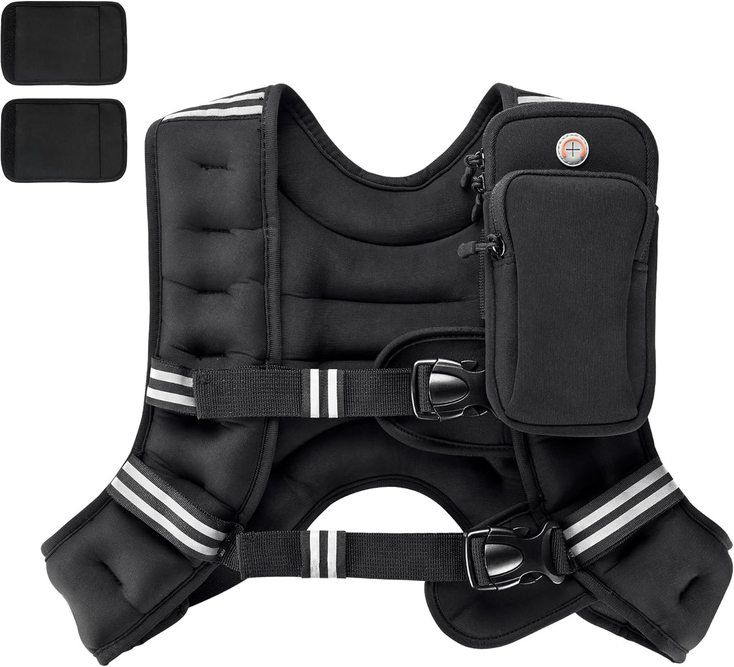 Adjustable Weighted Vest + Ankles/Wrists (16 lb) | Reflective Running + Strength