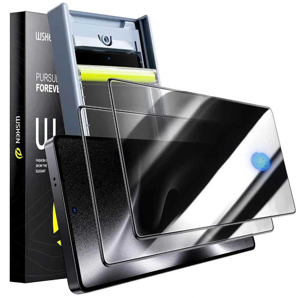 WSKEN for Samsung Galaxy S25 Ultra/S24U HD Screen Protector Full Cover Tempered Glass,Easy Install