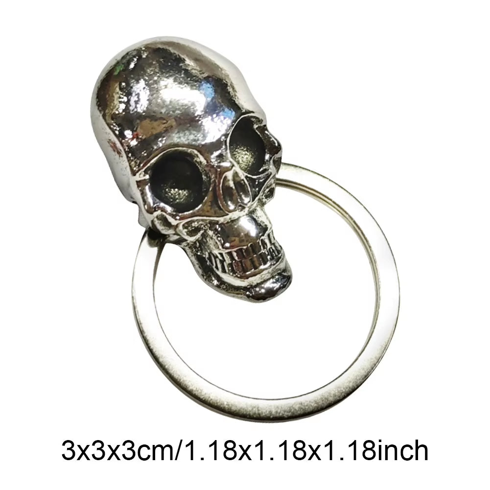 Metal Demon Skull Key Cover Universal Modified Key Cover Metal Demon Skull Key Cap for Most Motorcycles Halloween Party Favors