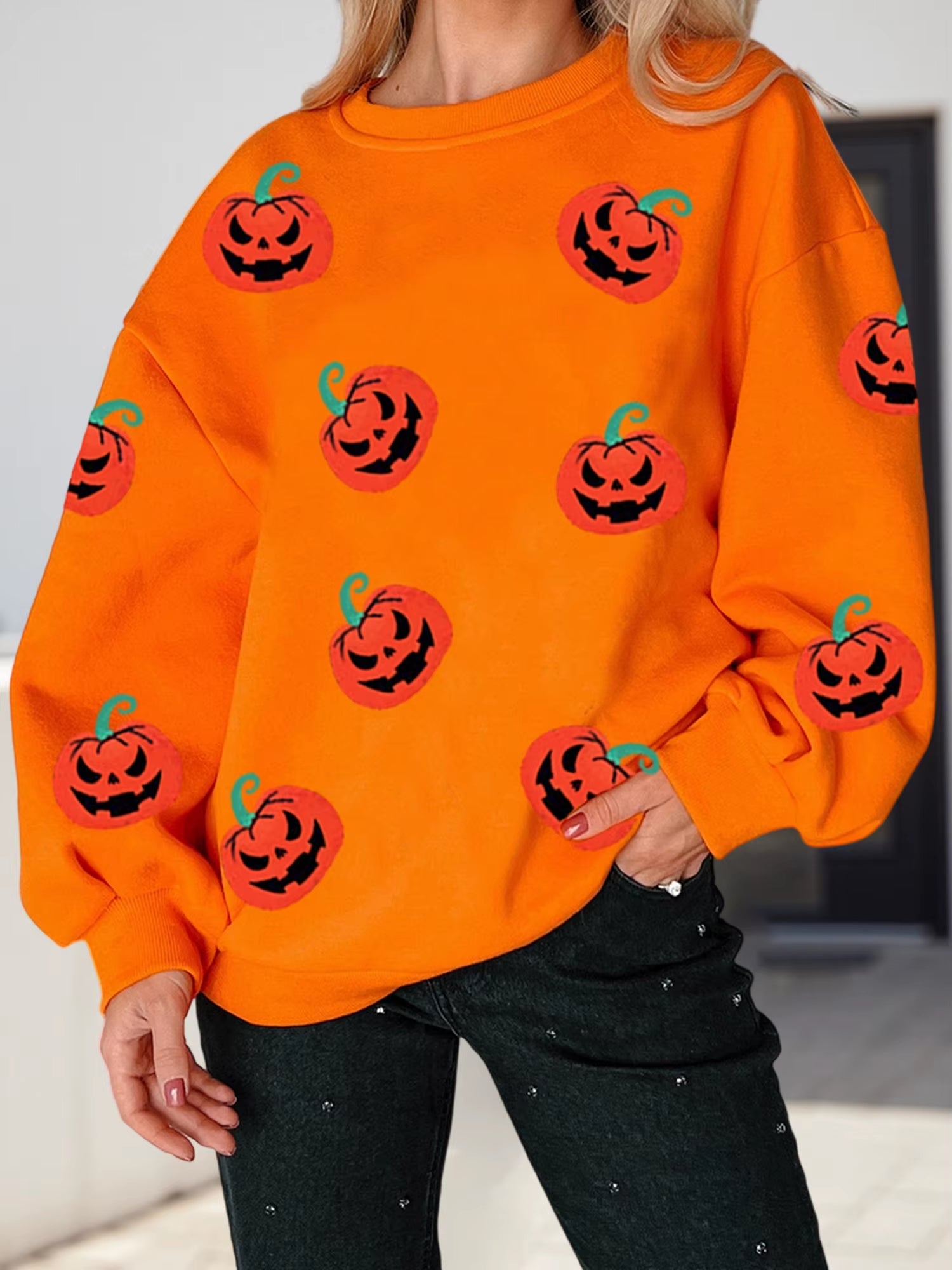 Women S Halloween Oversized Hoodie with Bat Print and Kangaroo Pocket Long Sleeve Pullover Sweatshirt