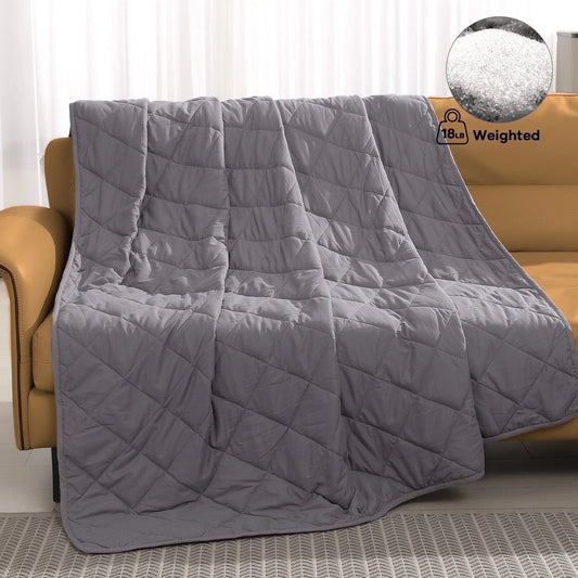 DreamWeight™ 18lb Weighted Blanket – Cooling Comfort for Deep Sleep
