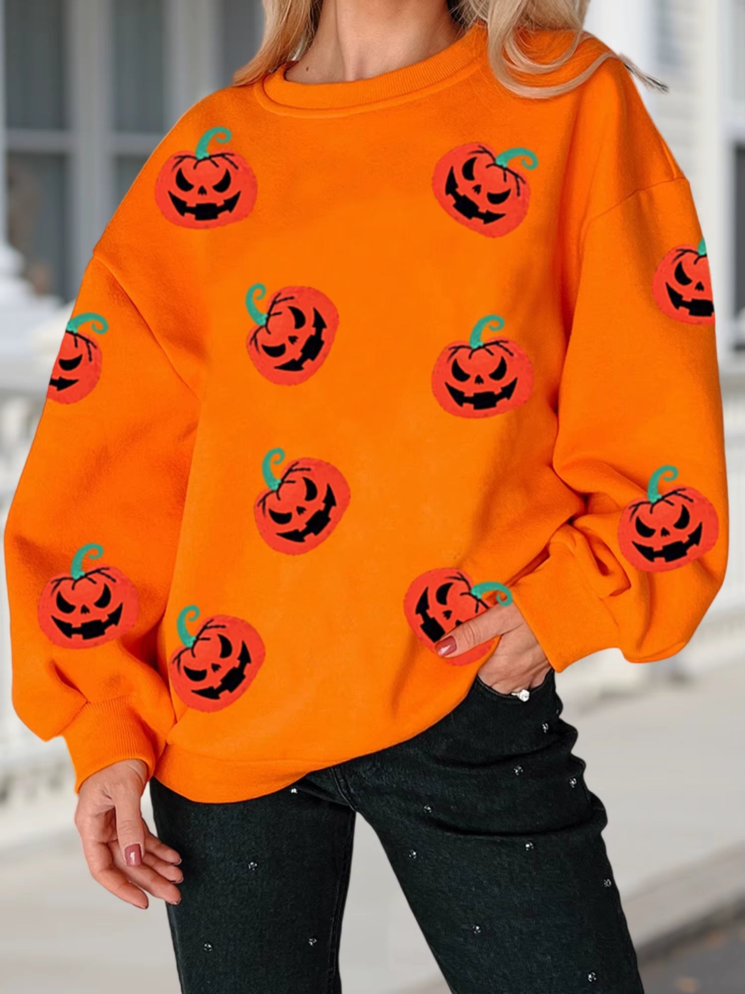 Women S Halloween Oversized Hoodie with Bat Print and Kangaroo Pocket Long Sleeve Pullover Sweatshirt