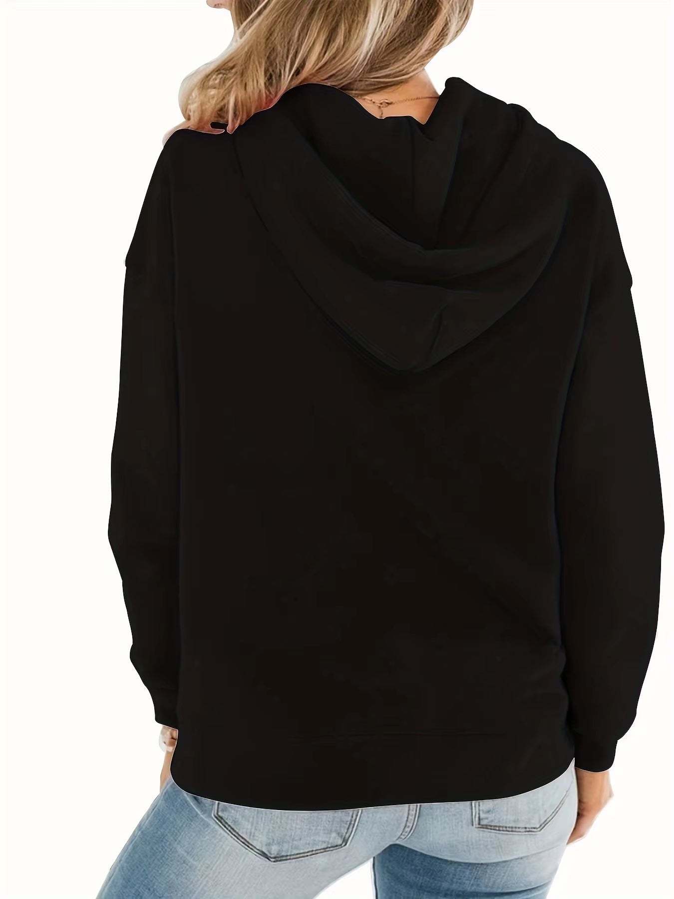 Women'S Halloween Hoodie - Trick or Treat Graphic Pullover Sweatshirt, Black Hooded Sweater with Kangaroo Pocket