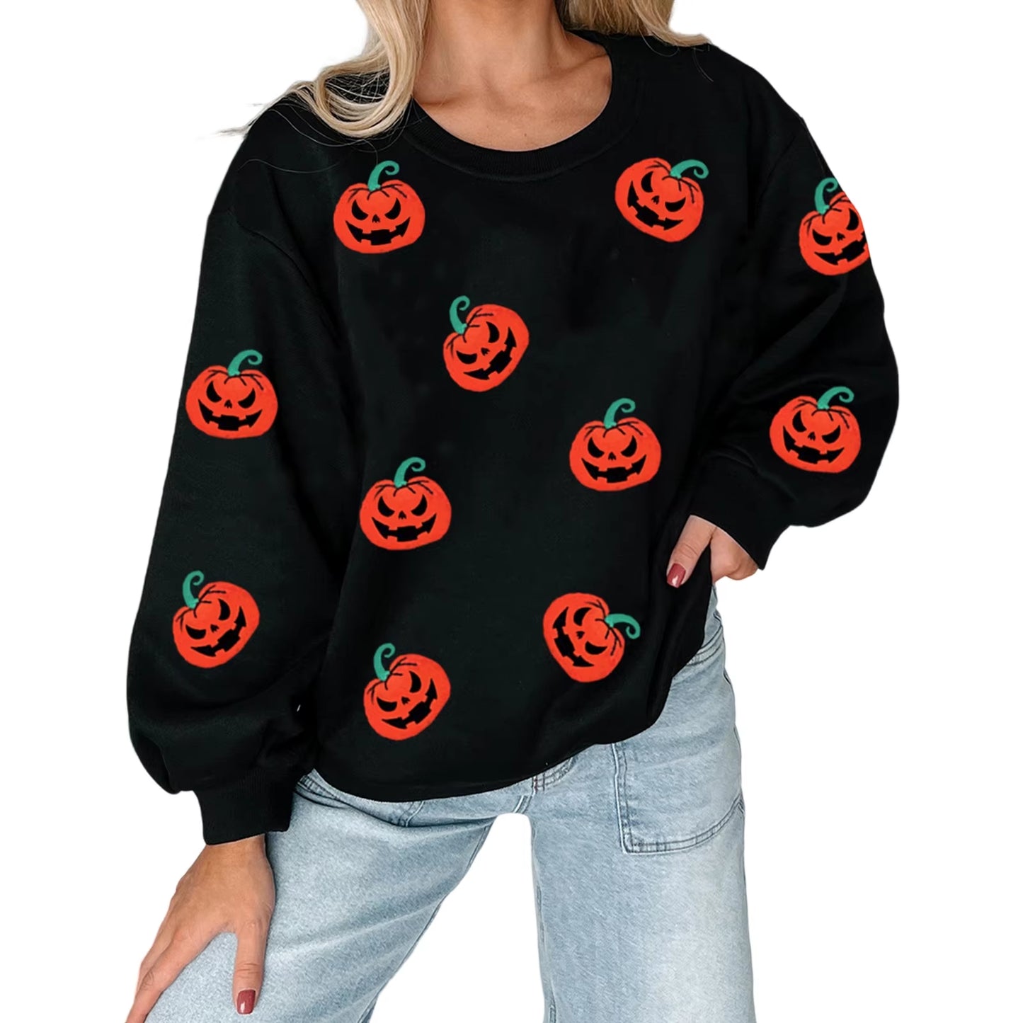Women S Halloween Oversized Hoodie with Bat Print and Kangaroo Pocket Long Sleeve Pullover Sweatshirt