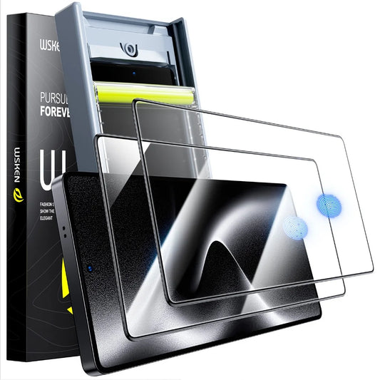 WSKEN for Samsung Galaxy S25 Ultra/S24U HD Screen Protector Full Cover Tempered Glass,Easy Install