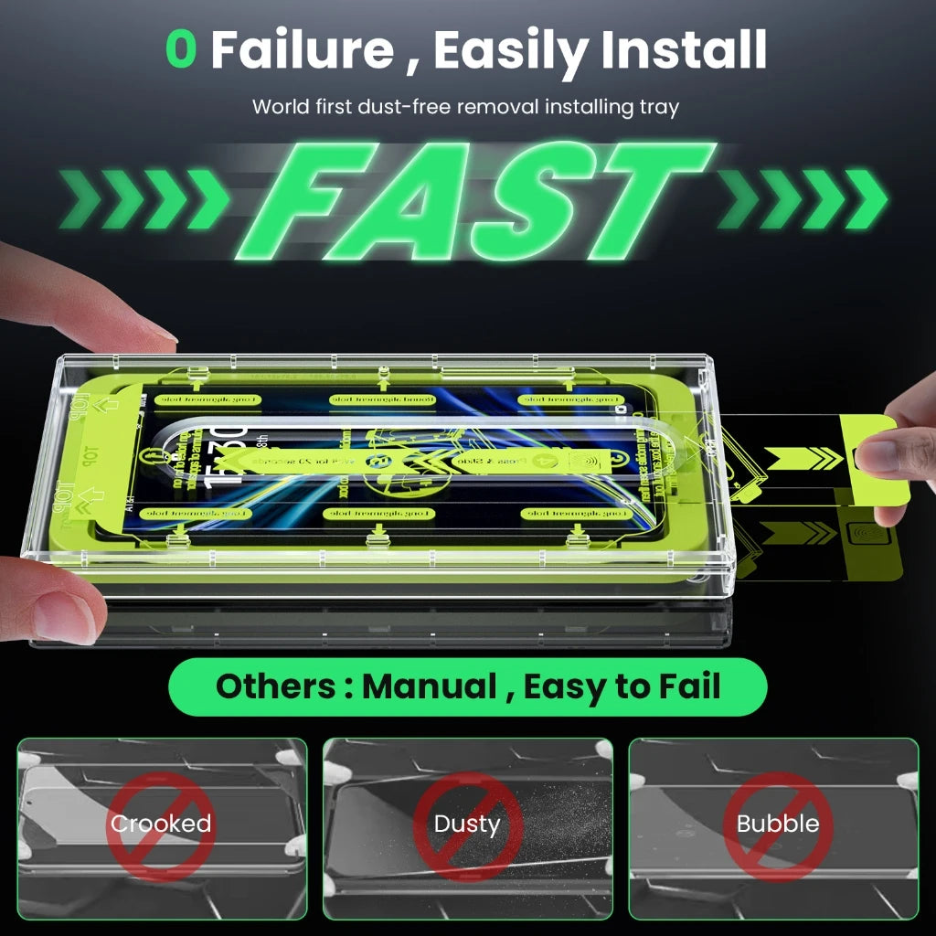 WSKEN for Samsung Galaxy S25 Ultra/S24U HD Screen Protector Full Cover Tempered Glass,Easy Install