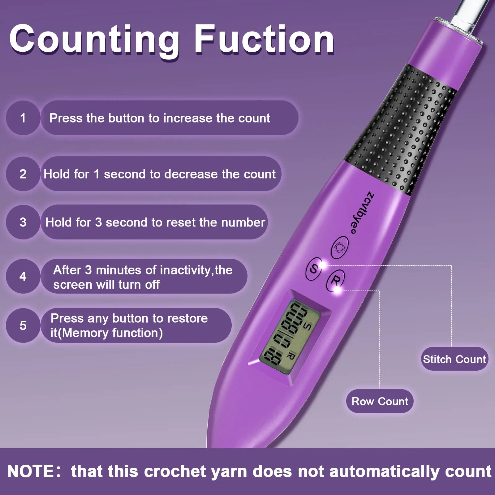 18 Sizes Light up Crochet Hook Set Ergonomic Knitting Needles Kit Metal Interchangeable Head DIY Accessories Tool for Beginner