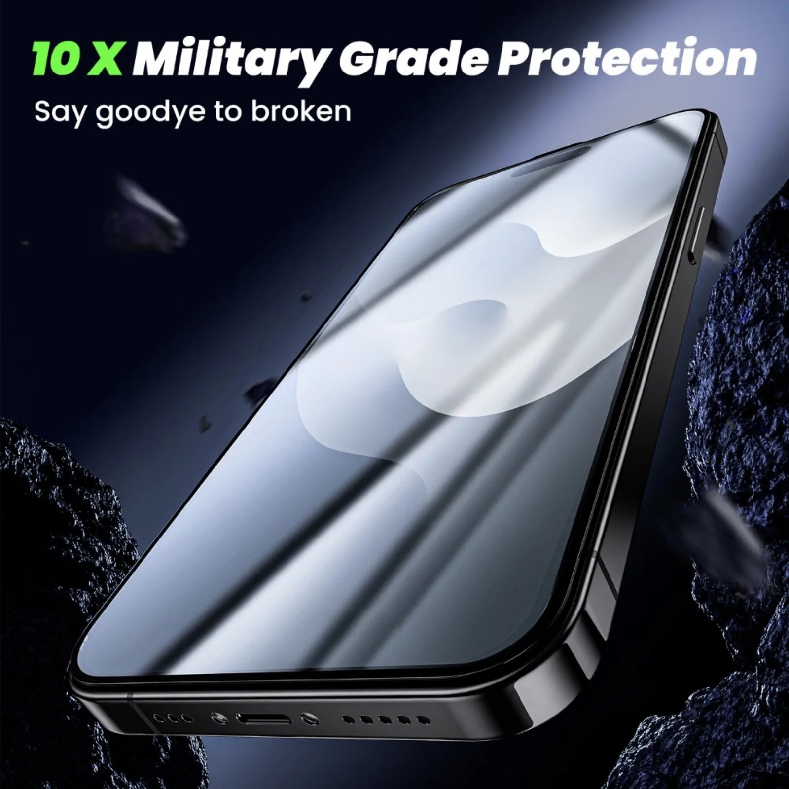 For Iphone ,Clear/Privacy Screen Protector Zero Bubble Auto Dust-Remove anti Glare Full Coverage Tempered Glass - 2 Pack