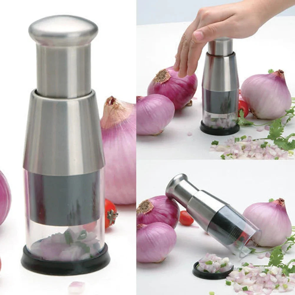 Stainless Steel Manual Hand Chopper Kitchen Tools Food Chopper Mini Garlic Mincer for Garlic Ginger Herbs Nuts