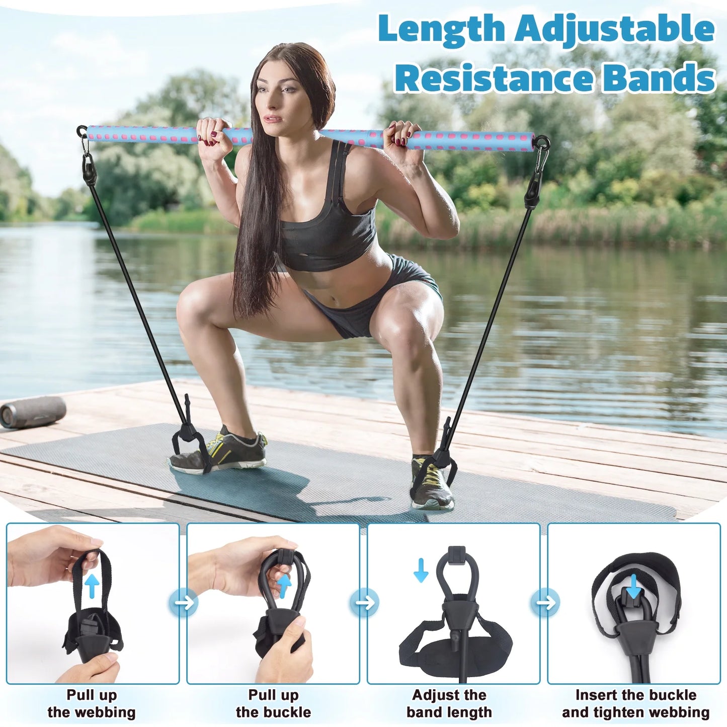 FlexCore™ Portable Pilates Bar – Full-Body Workout Anywhere